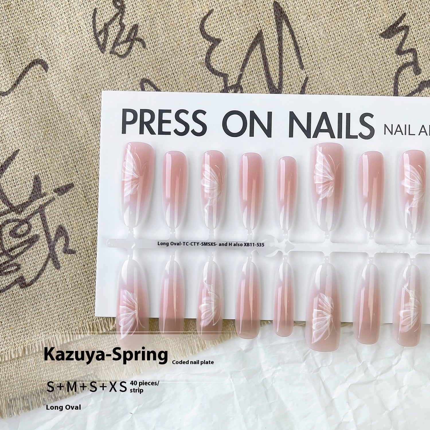Press On Nails New Chinese Style Butterfly Oval Almond Nail Shaped Piece