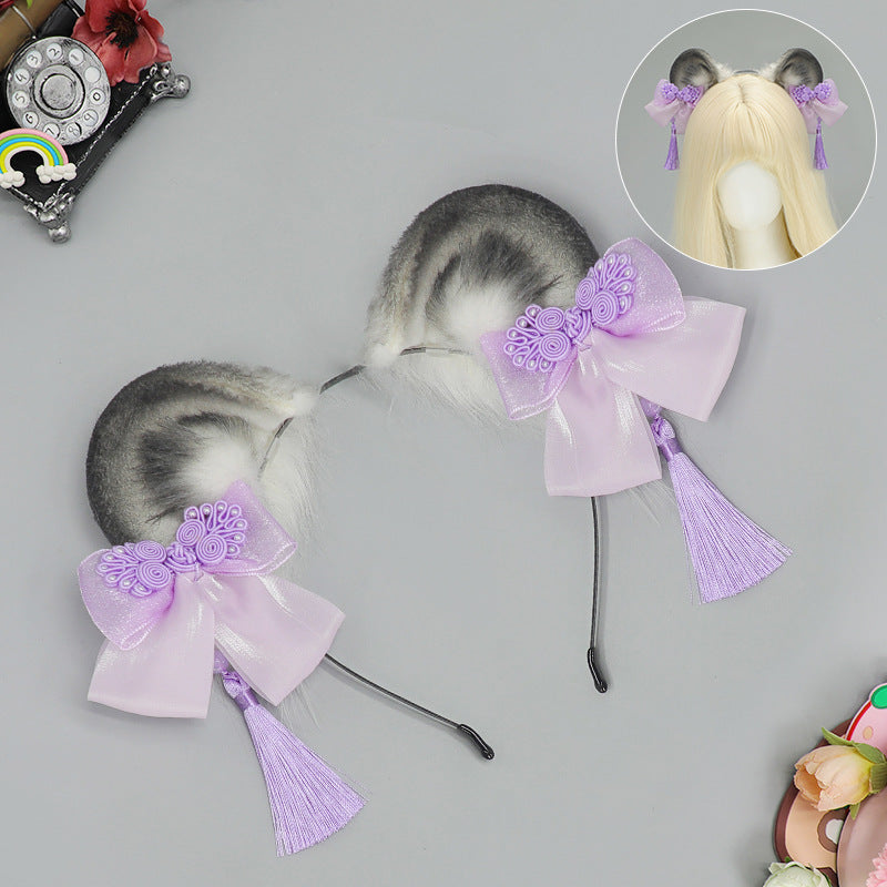Ancient Style Han Chinese Clothing Tassel Lolita Chinese Style Panda Animal Ears Headband