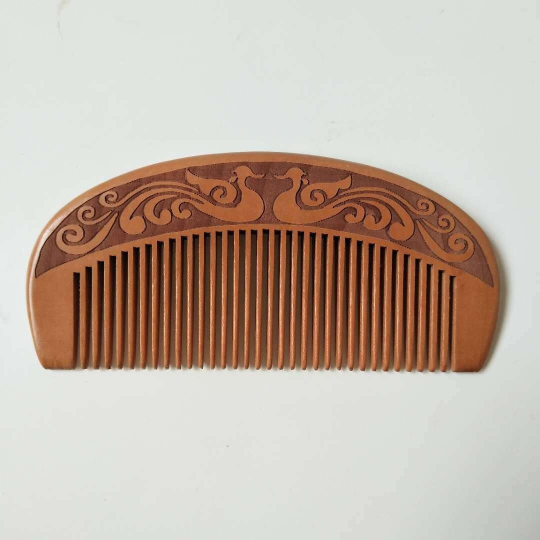 Solid Wood Portable Mahogany Comb