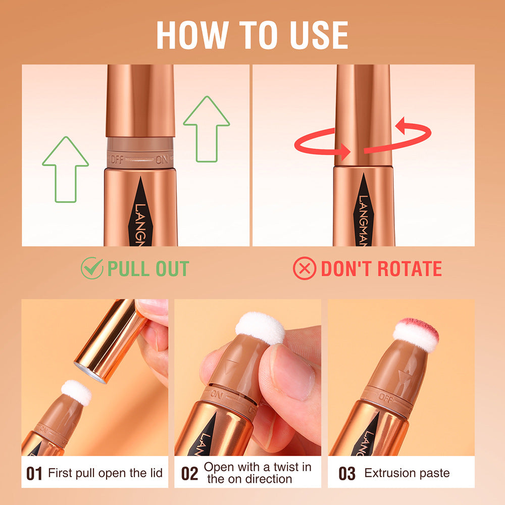 Langmanni Air Cushion Repair Blush Highlight Combination Multi-color Makeup