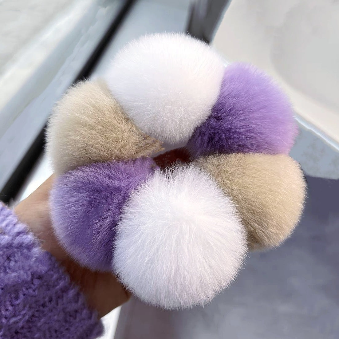 Plush Hair Ring Simple Female Cute