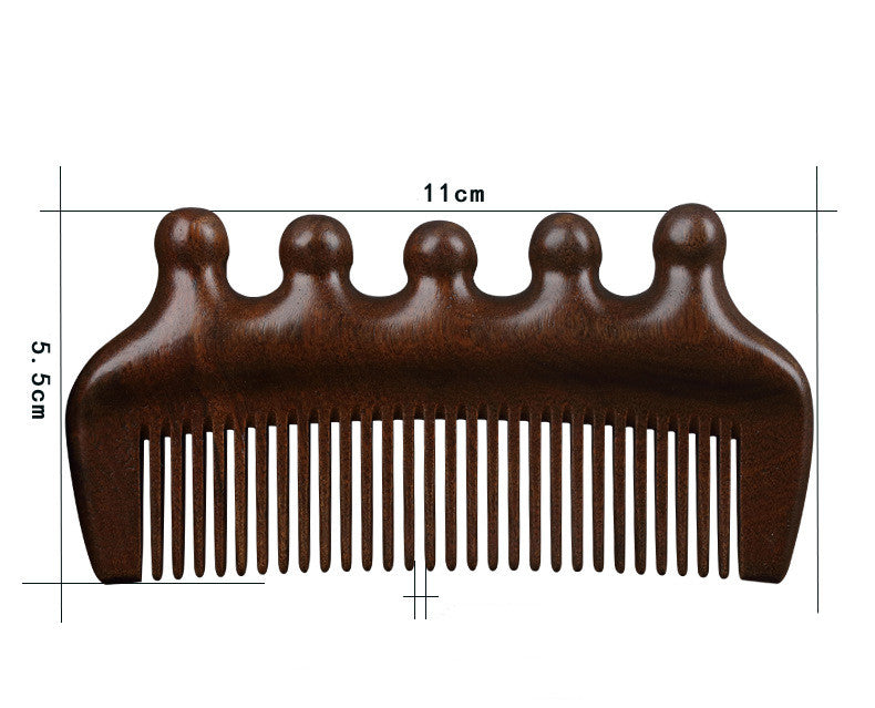 Portable Golden Sandalwood Multifunctional Meridian Massage Comb