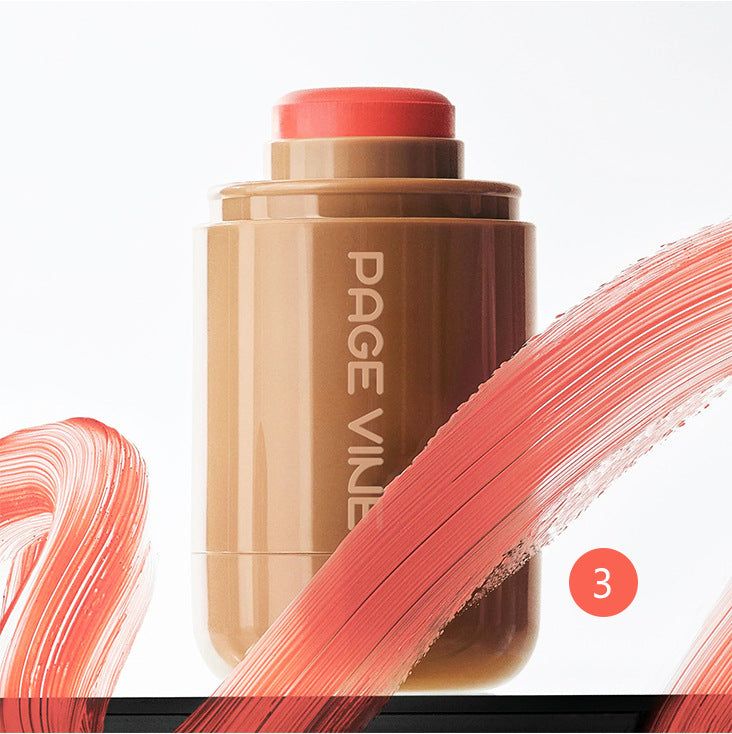 PageWine Pocket Blush Stick 6 Color Lip Cheek Water Light Stick