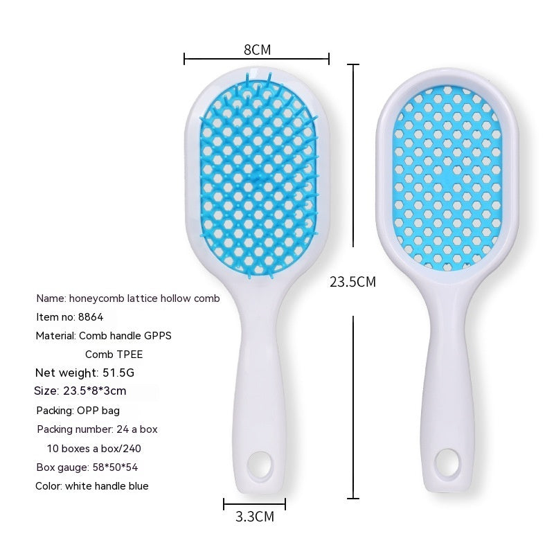 Household Wet And Dry Hollow Comb Shape Mesh Comb