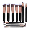 14 Makeup Brushes Set, Foundation Brush, Powder Eye Shadow Brush