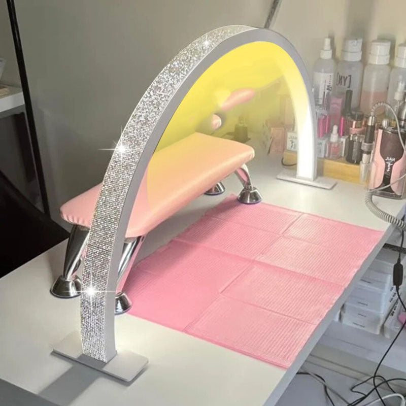 Led Desktop With Diamond Half Moon Light For Nail Beauty Shop Lighting Eye-protection Lamp