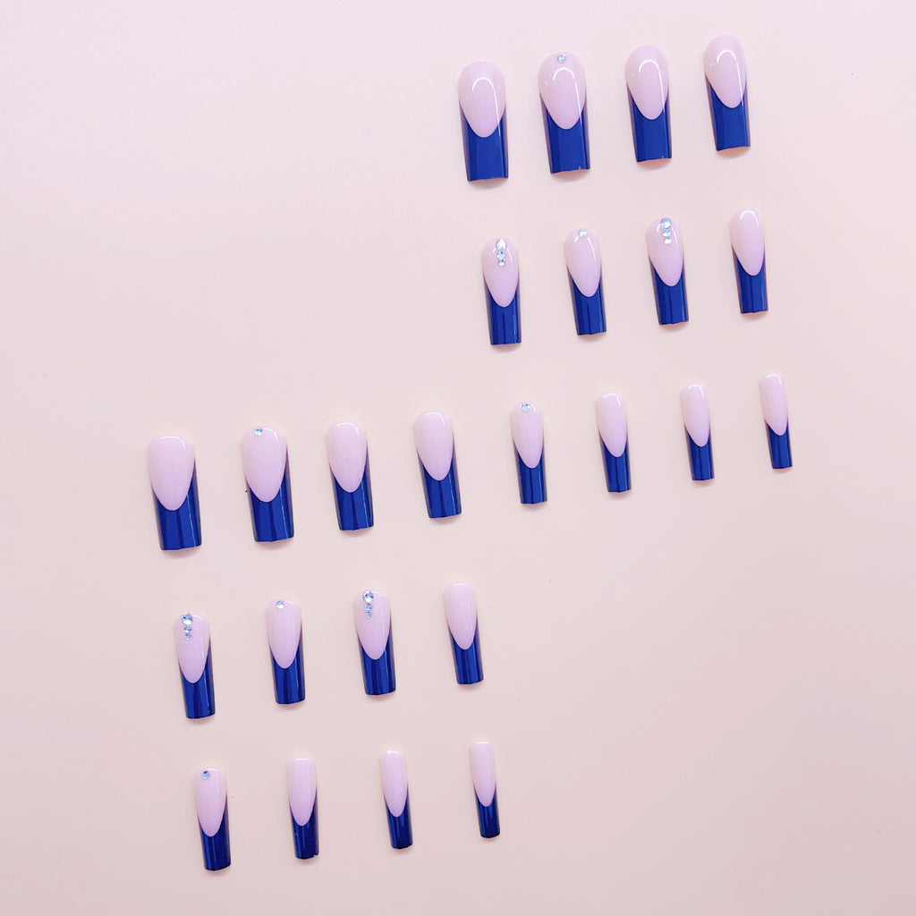 Black Edge French Long Ballet Finished Wear Manicure