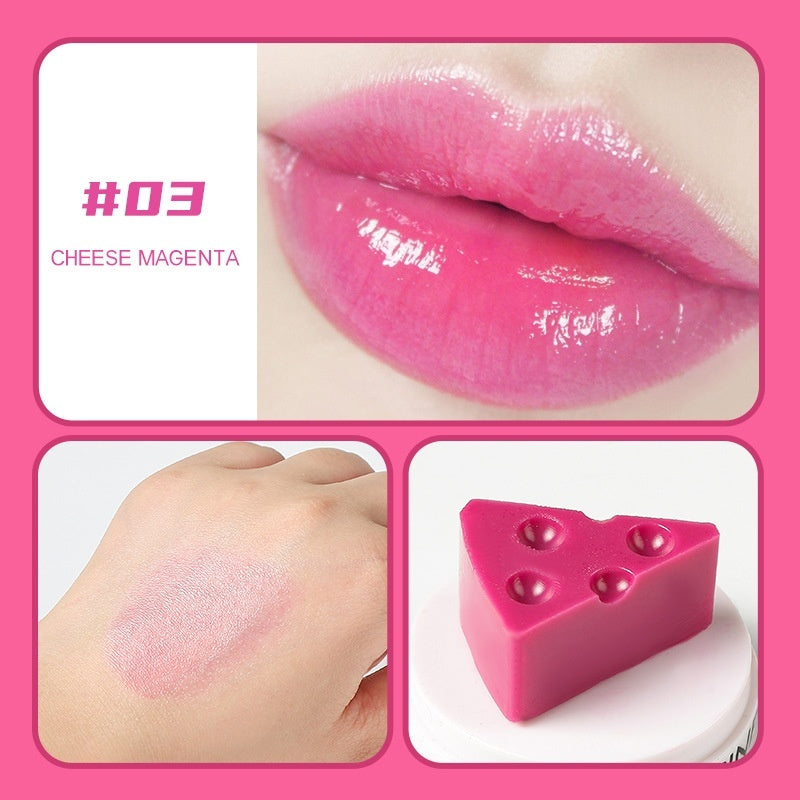 Lipstick Cute Cheese Lip Balm Temperature Change Moisturizing