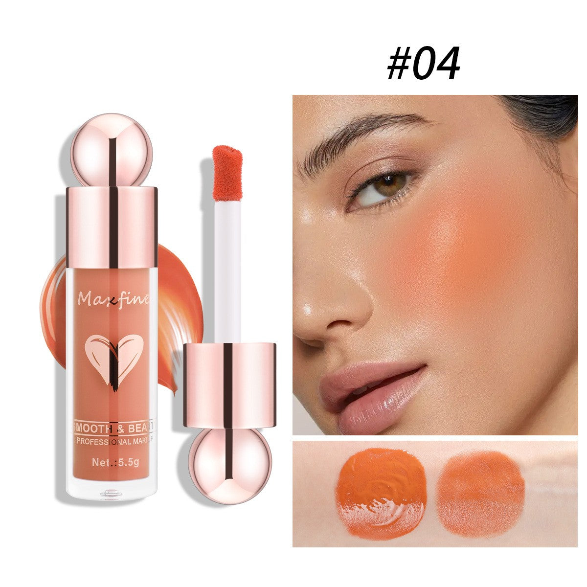 Maxfine Makeup Liquid Blush Highlight Natural
