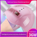 36W Nail Art UV Curing Lamp With Display Screen And Motion Sensor
