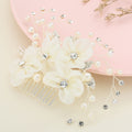Bridal Wedding Tiara Pearl Rhinestone Hair Comb