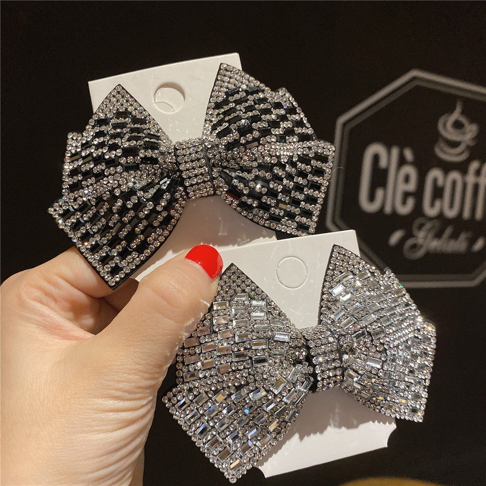 Rhinestone Super Shiny Bow Hairpin
