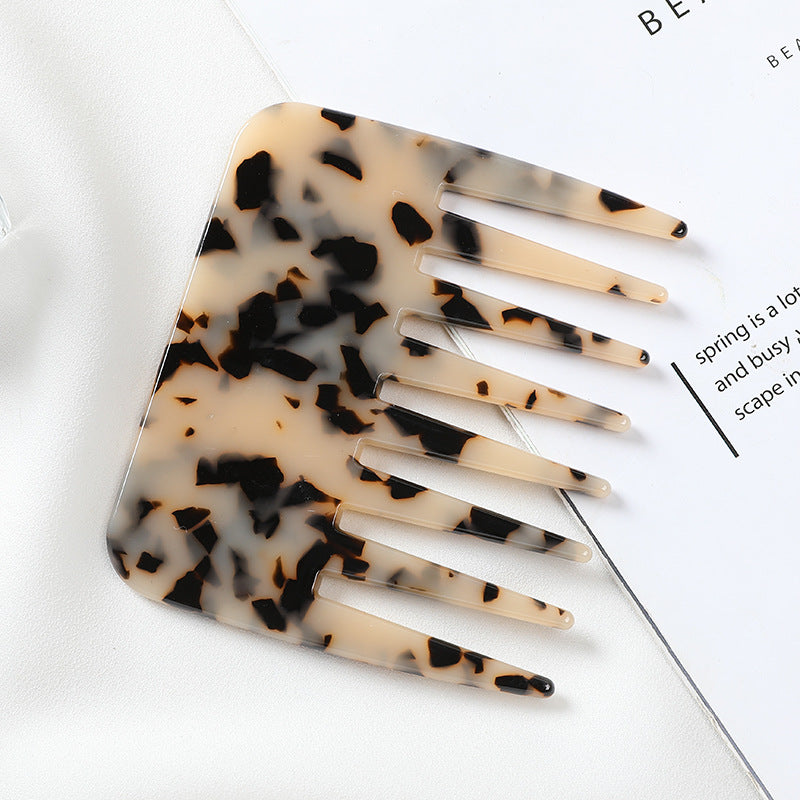 Fashion Exquisite Marble Cellulose Acetate Tablets Anti-static Comb