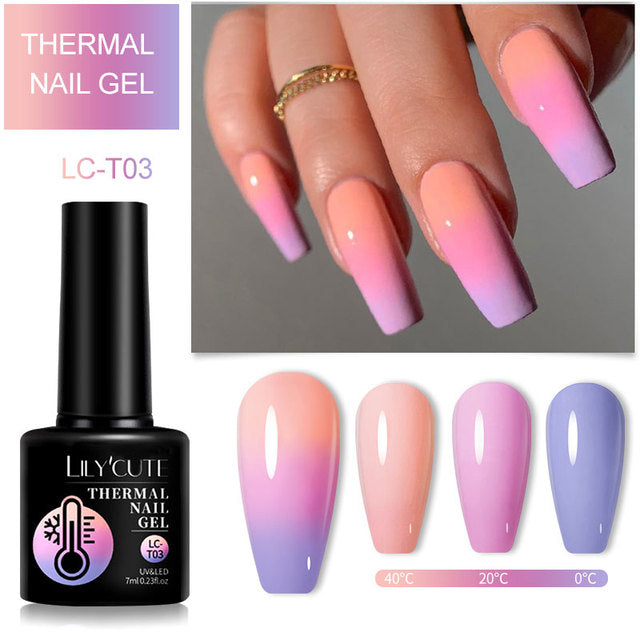 Lilycute Color Changing Thermal Gel Nail Polish Winter