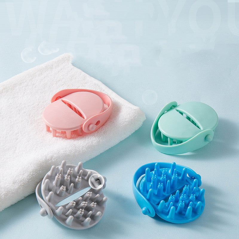 Silicone Shampoo Brush Massage Scalp Care Cleaning