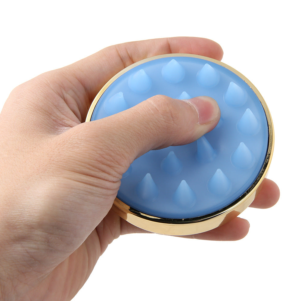 Electroplating Shampoo Brush Silicone Soft Teeth