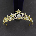 Rhinestone Leaves Heart Bridal Crowndress Accessories Headgear