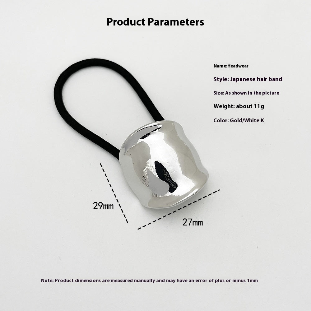 Alloy Headwear Geometric Cold Wind High Elastic Rubber Band