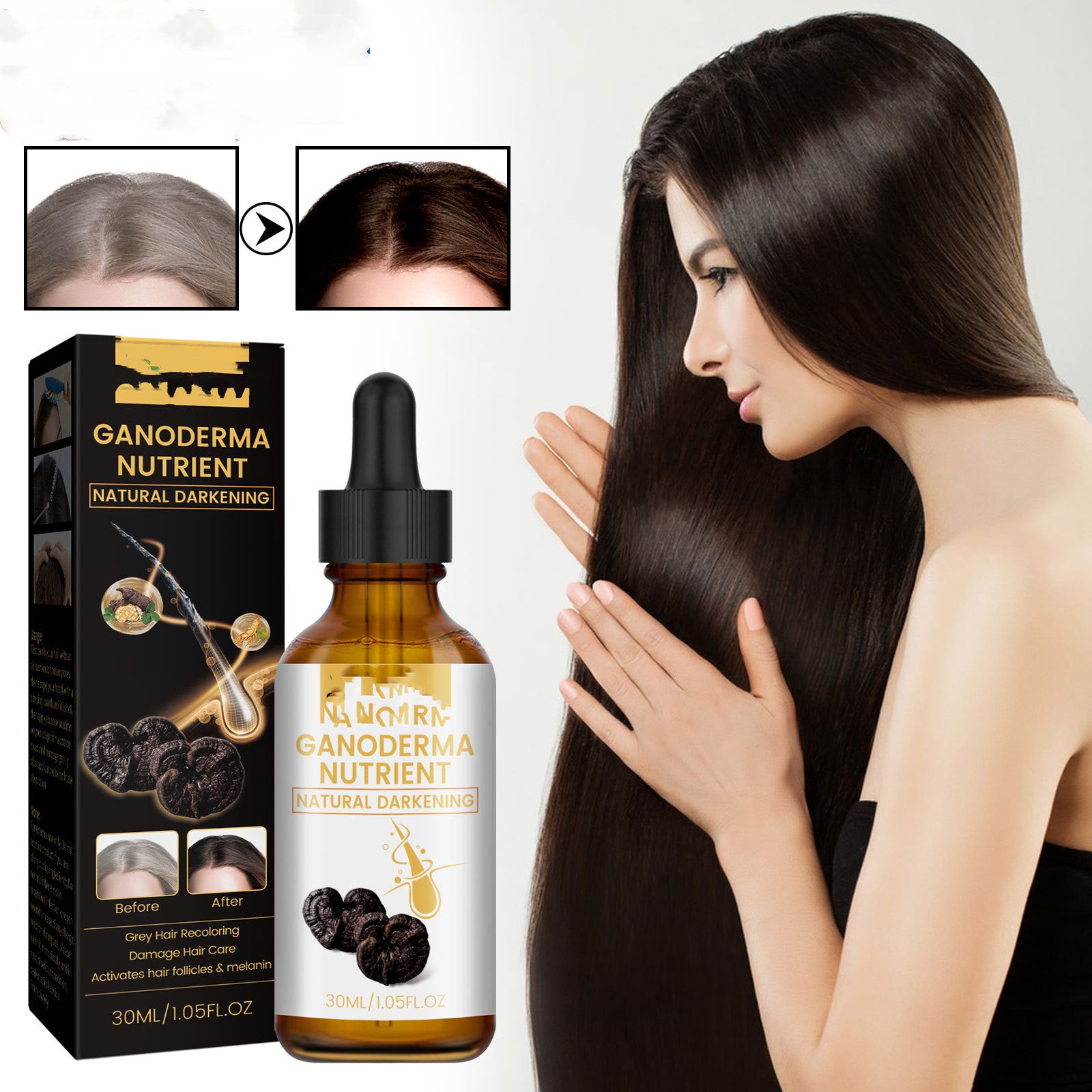 Ganoderma Nutrient Hair Care Moisturizing Hair Repair Massage