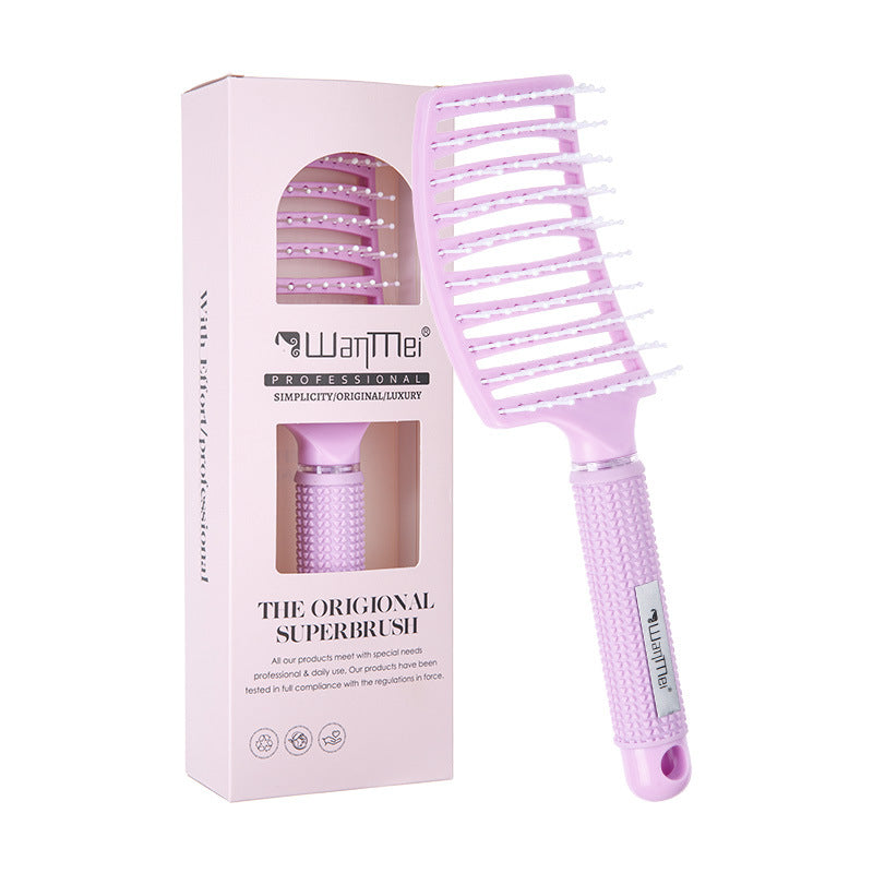 Jelly Color Large Hair Curling Comb Anti-hit