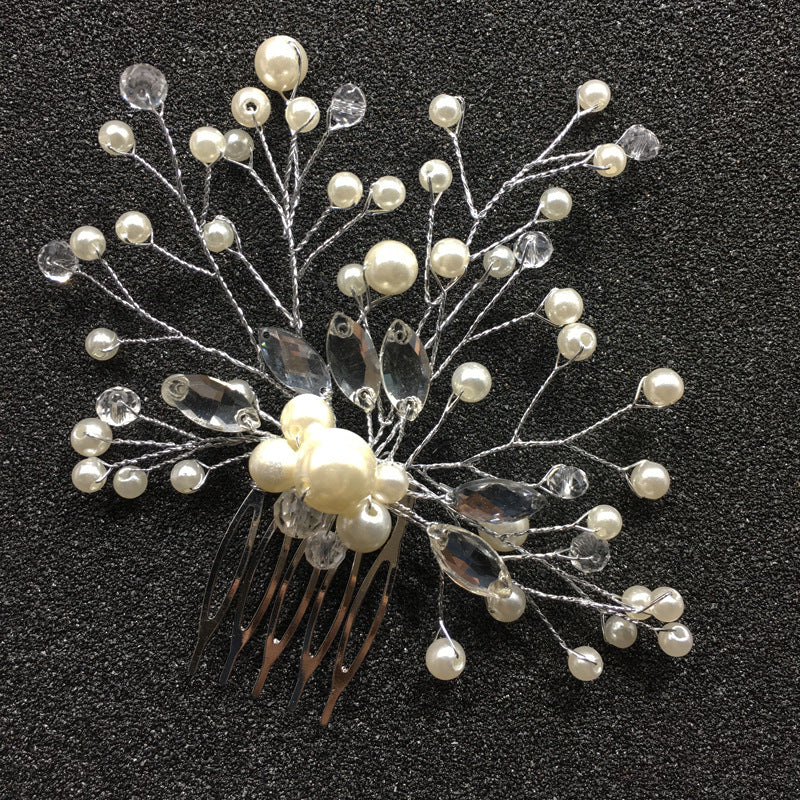 Bridal Headdress Pearl Hair Comb Wedding Bridal Accessories European And American Hot Sale Headdress Factory Direct Wholesale