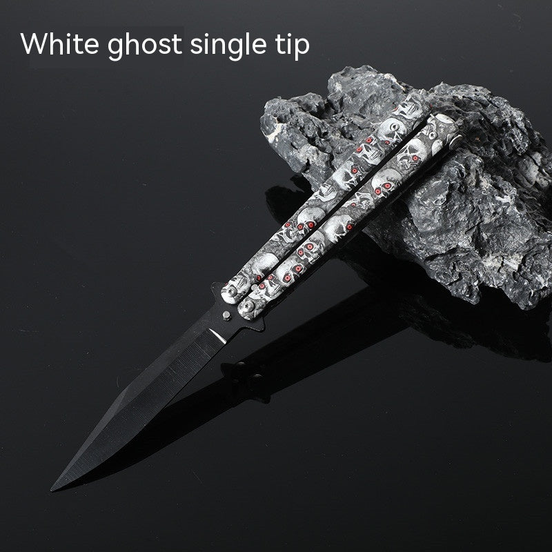 Butterfly Comb Folding Training Knife Stainless Steel Swing Knife