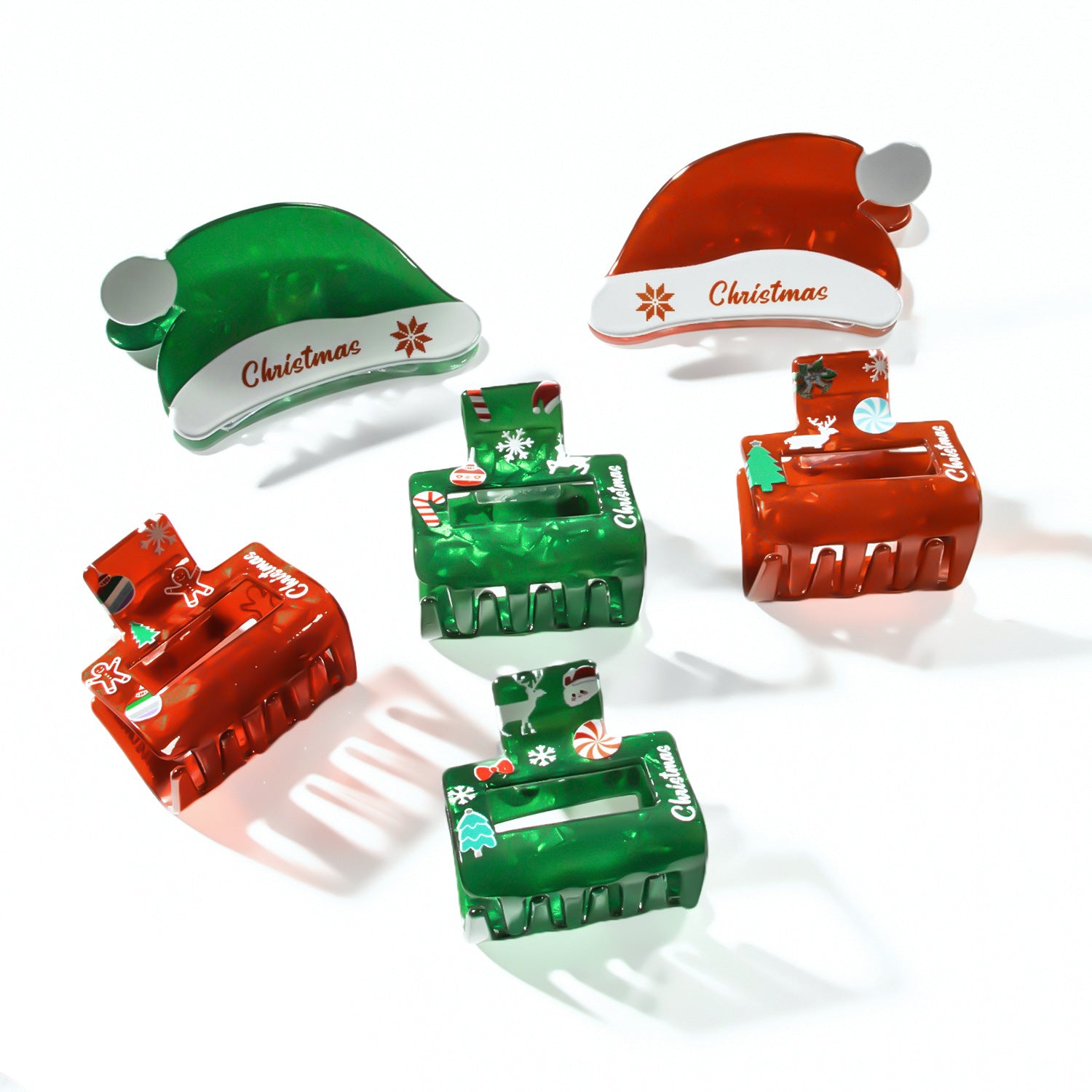 Christmas Hat Themed Elk Decorative Hair Clips