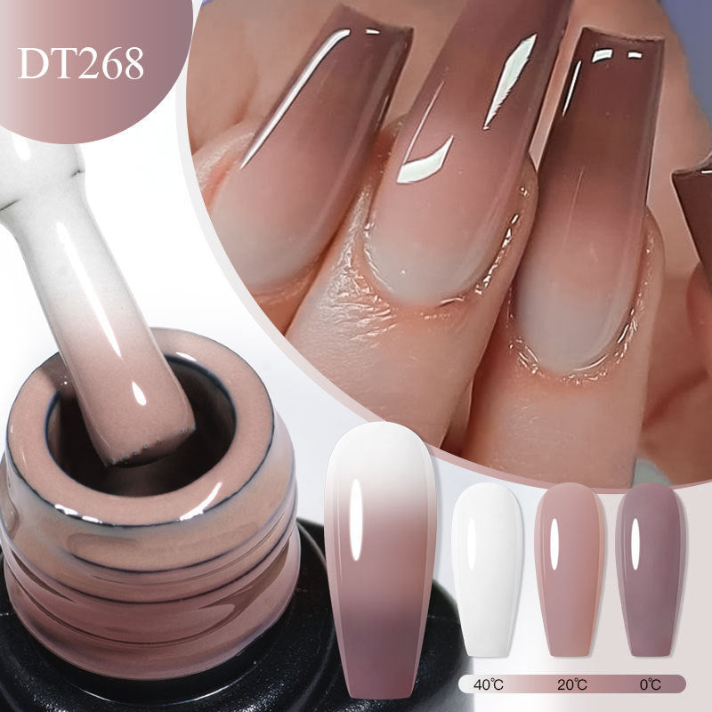 Shimmering Thermal Gel Fashion Nail Polish PU Protective Film For Nail Art
