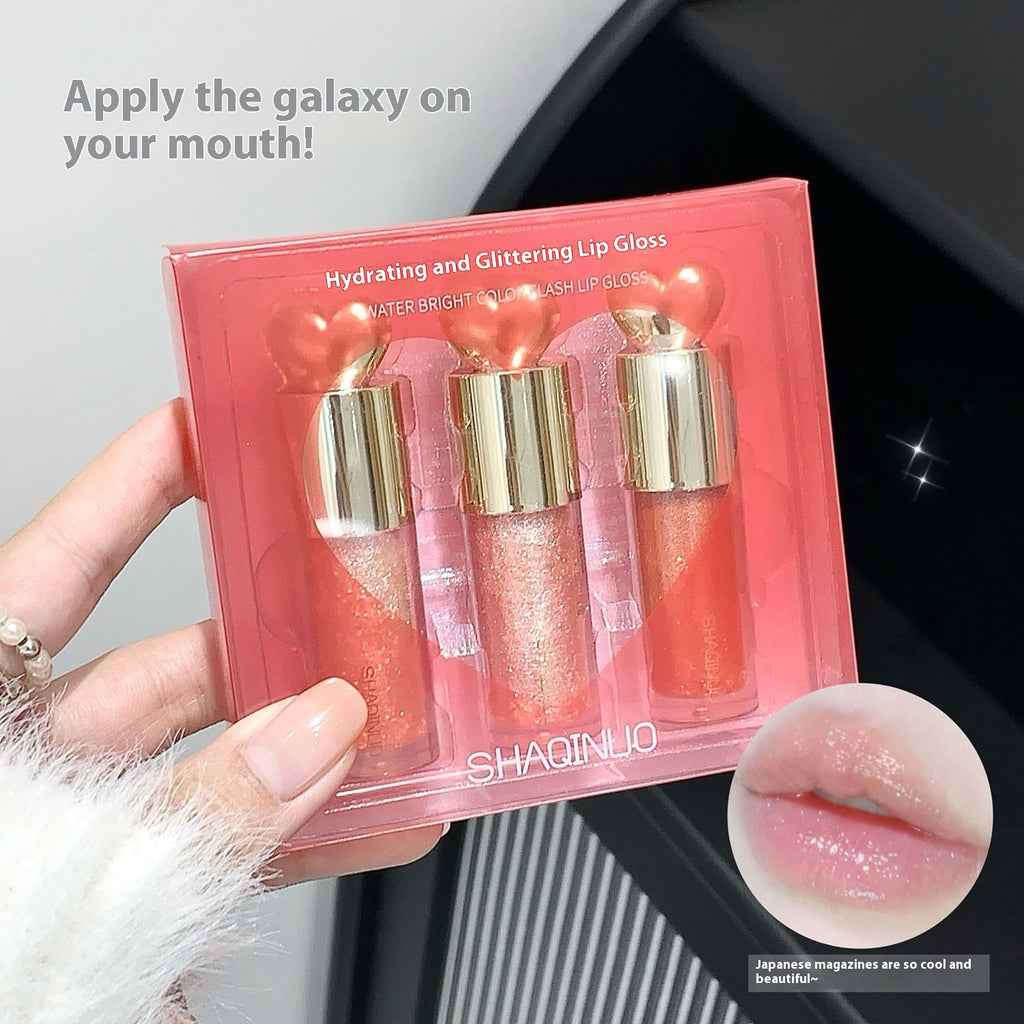 Moisturizing Bright Color Lip Gloss Love Thin And Glittering