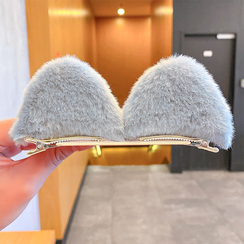 Cos Props Korean Hair Accessories Plush Hairpin