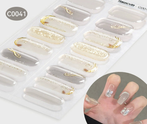 Harunouta Nail Stickers UV Gel Nail Sticker Semi-curing