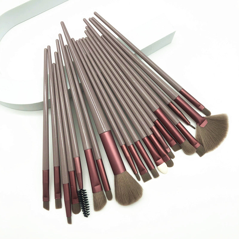20 PCs Makeup Brush Set Eye Brush Purpleflower Holly Leaf Custard Blush Brush Beauty Tools Eye Shadow Brush Matcha Green