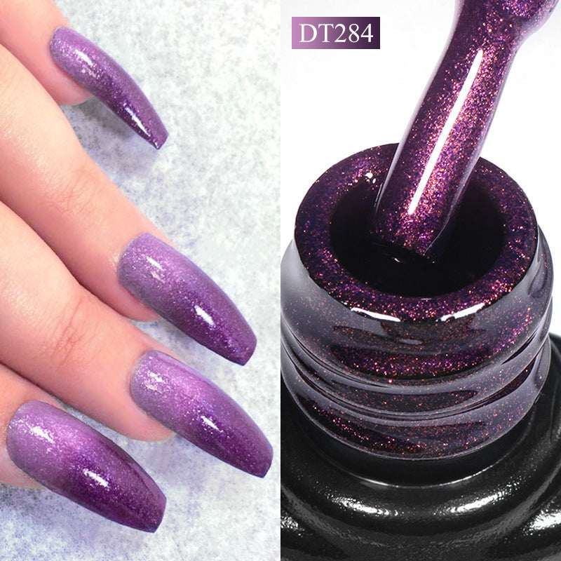 Shimmering Thermal Gel Fashion Nail Polish PU Protective Film For Nail Art