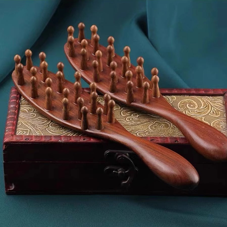Massage Comb Head Ebony Meridian Comb