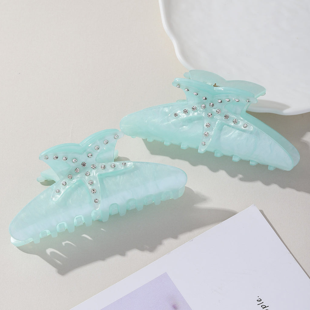 Fantasy Ocean Colorful Spot Drill Starfish Grip Female
