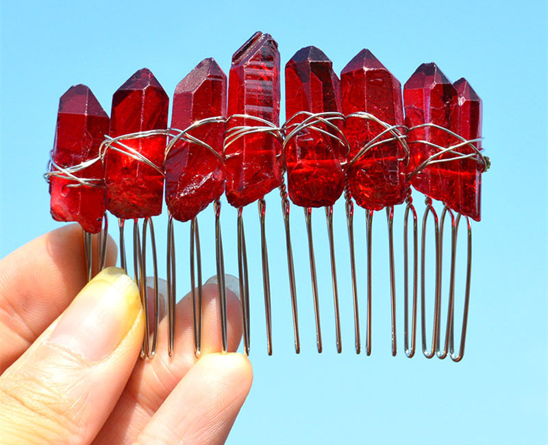 Natural Plated Two Colour 20 Tooth Hair Comb Diy