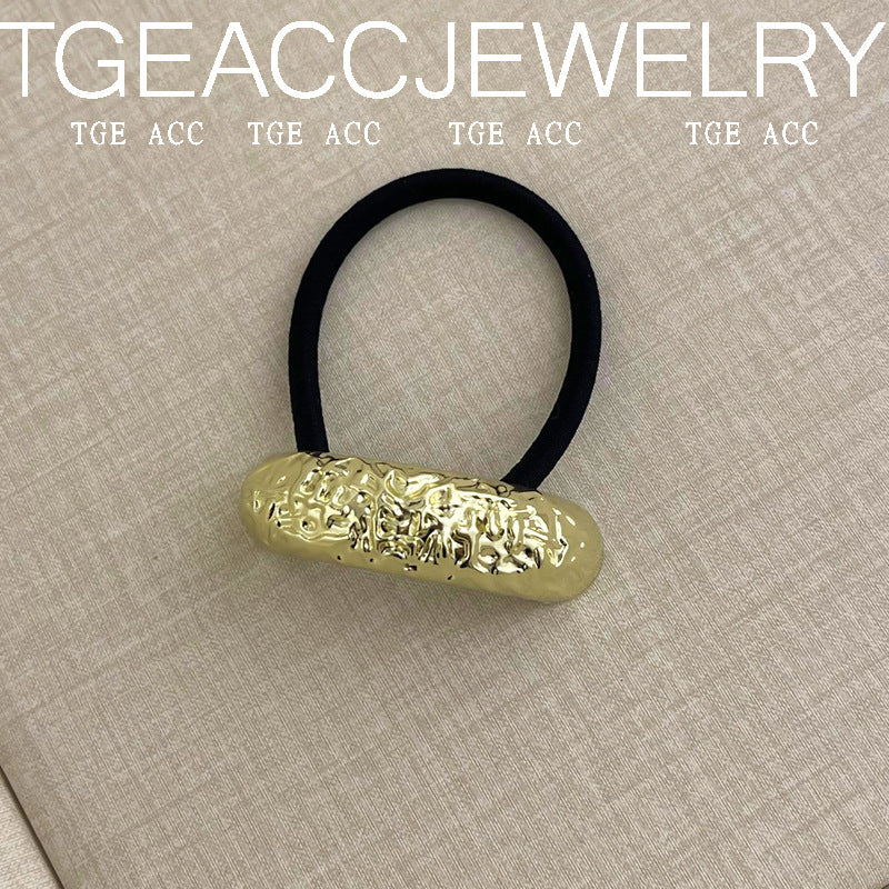 European And American Cold Style Geometric Metal Concave-convex Stretch Retro Head Rope