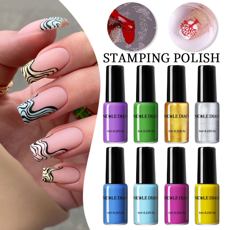 Nicole Dairy Simple Home Painted Quick-drying Nail Beauty Print Oil