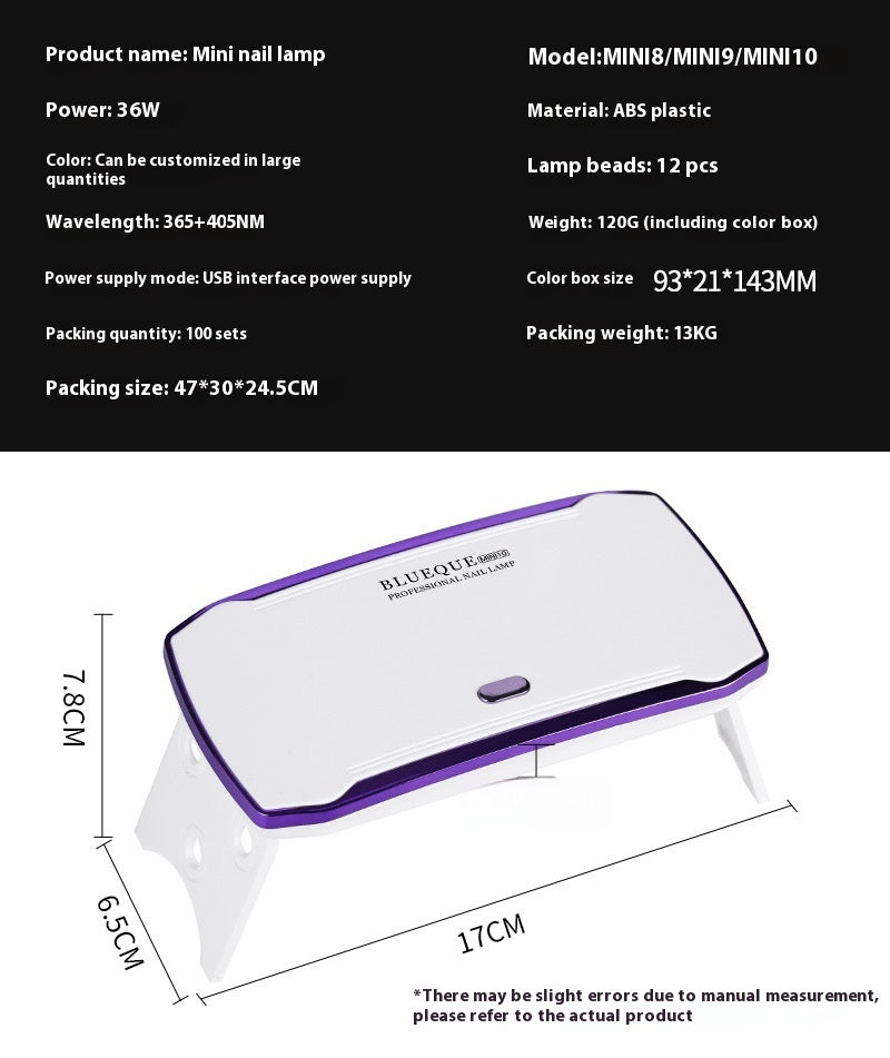 Blueque USB Powered Nail Art Light Therapy Machine