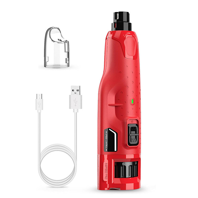 Pet Nail Grinder With Light 6-Speed Dust-Proof And Quiet Dog Nail Clipper