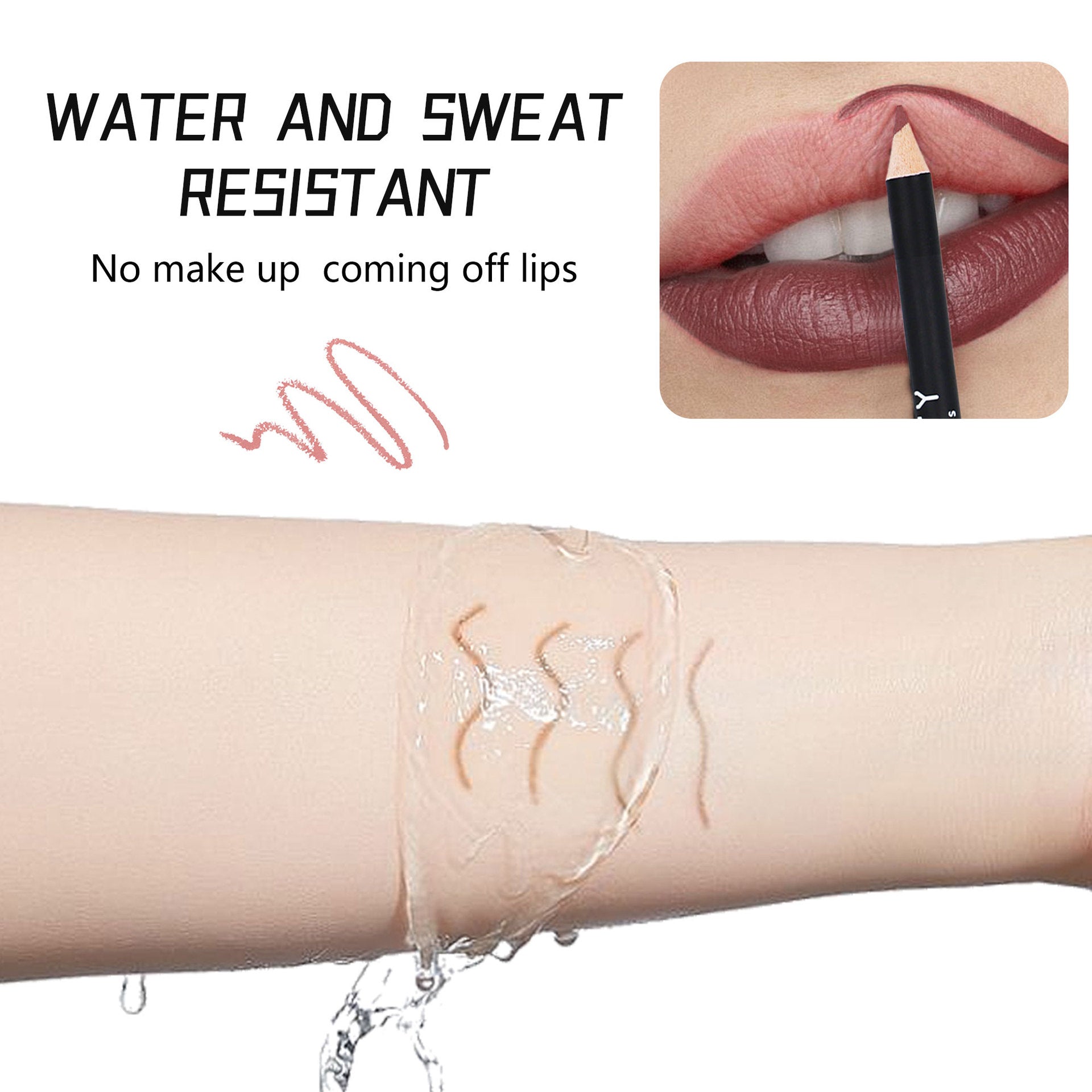 12 Color Matte Lipstick Lip Liner Suit