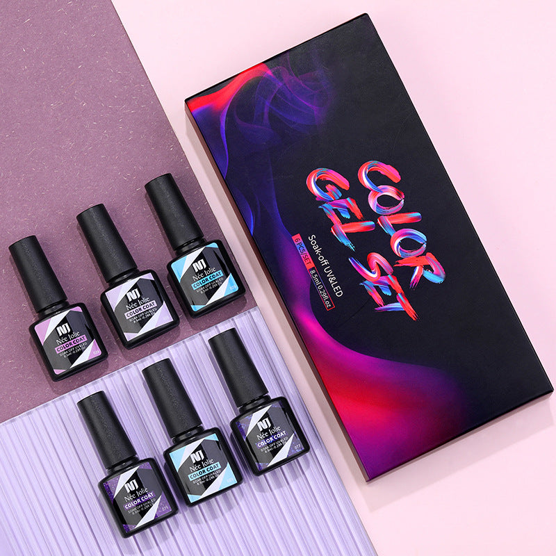 Nee jolie Gel Nail Polish Set 8ml 6 Bottles Boxed Manicure Japanese Nail Color