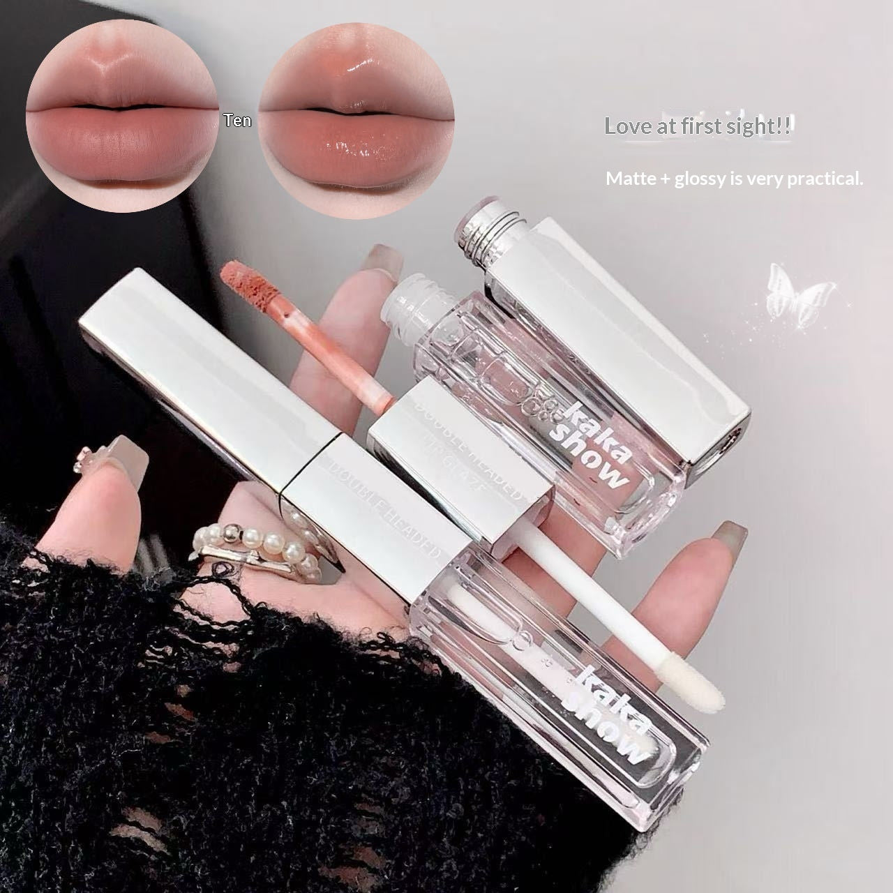 Double-ended Dual-effect Lip Gloss Matte Velvet