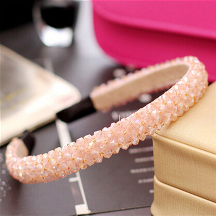 Women's Crystal Beaded Hair Hoop Woven Headwear