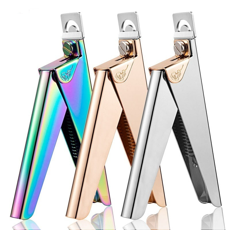 Nail Art Straight Cut Ribbon Titanium French U-shaped Scissors