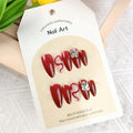 Hand Worn Nail Art Piece In China-Chic Red In The Year Of The Snake