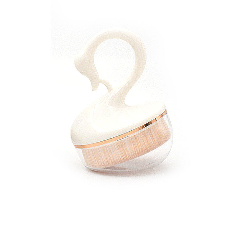 New Single Little Swan Powder Foundation Brush Magic Portable No Eating Liquid Foundation Seamless Makeup Brush PVC Cover Packaging
