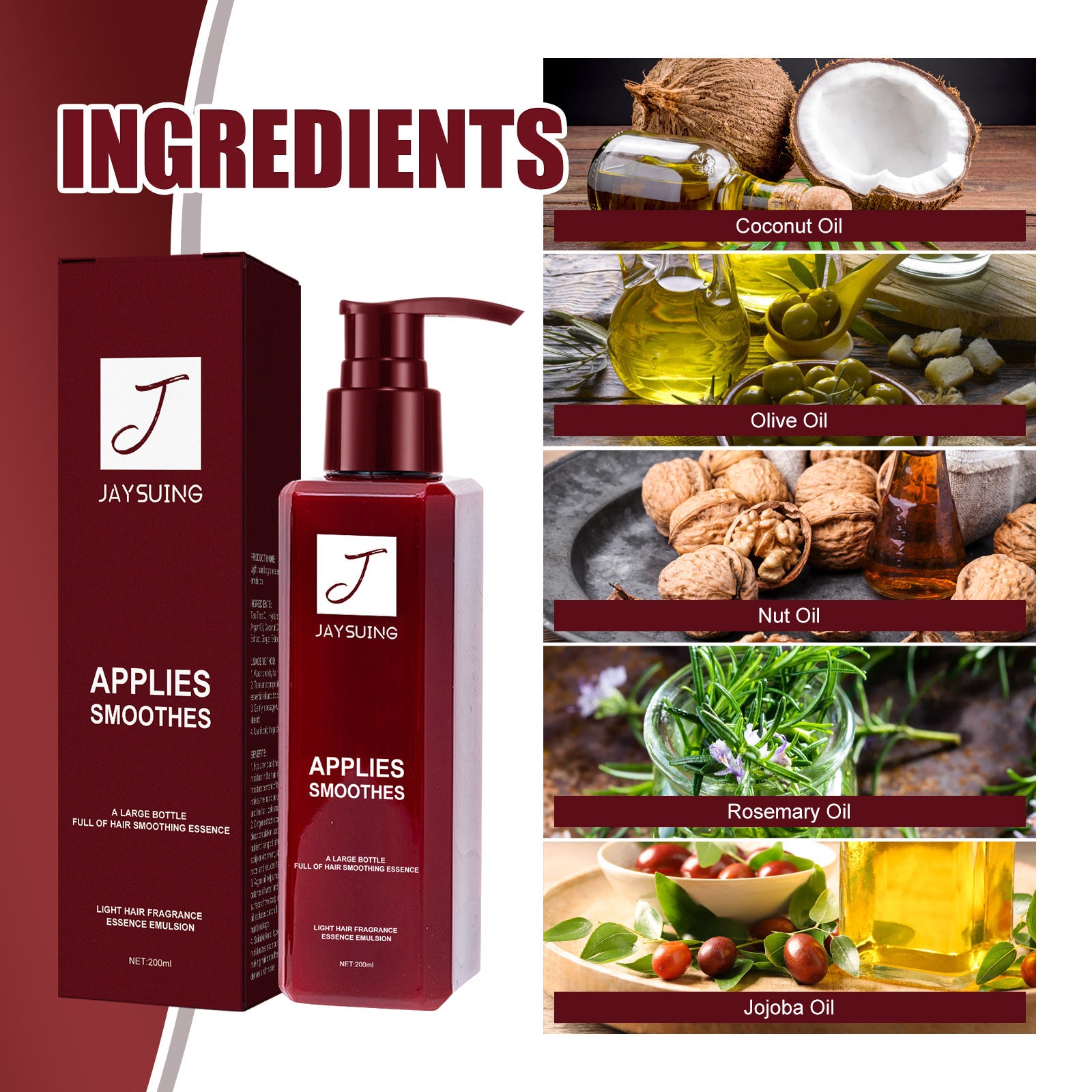 Jaysuing Hair Repair Damaged Dry Manic Moisturizing Soft Hair Conditioner