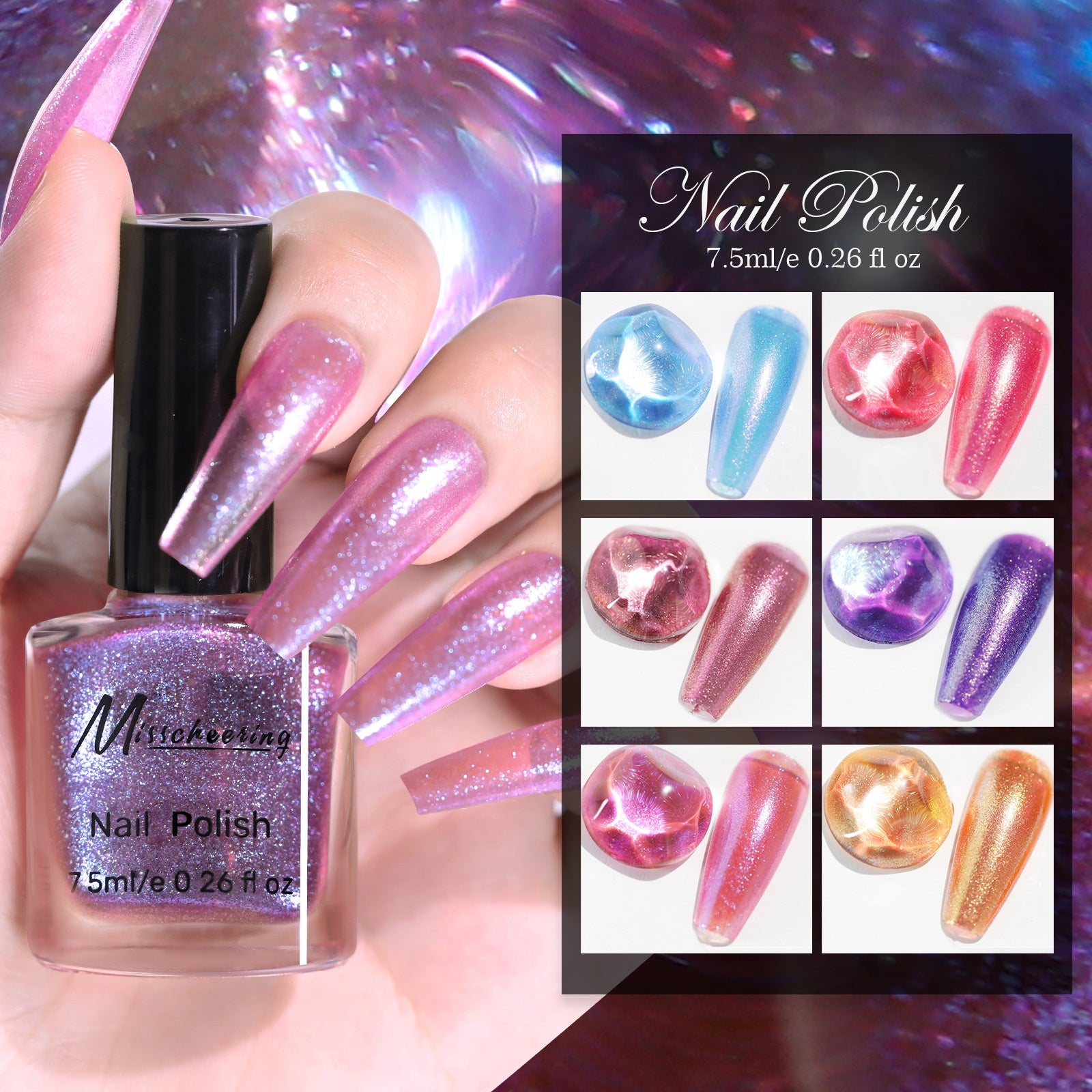 Misscheering Chameleon Magic Color Nail Polish Oily Non-peeling Tasteless