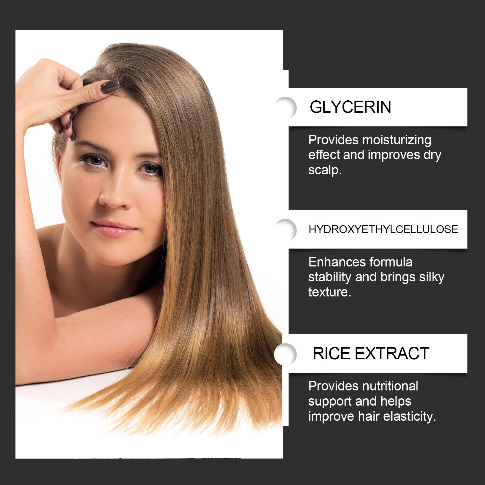 HoeGoa Hair Care Spray Hair Root Deep Moisturizing Scalp Massage Repair Nutritional Hair Care